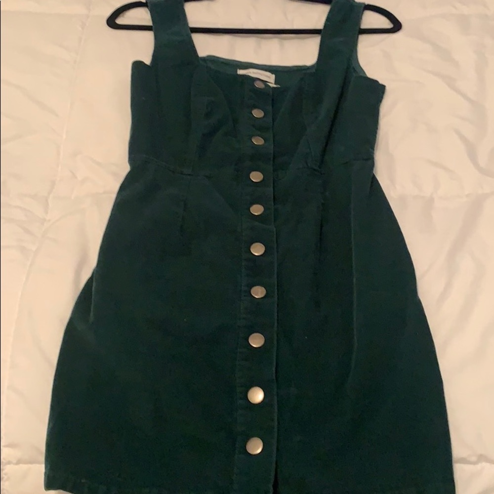 Button up green dress